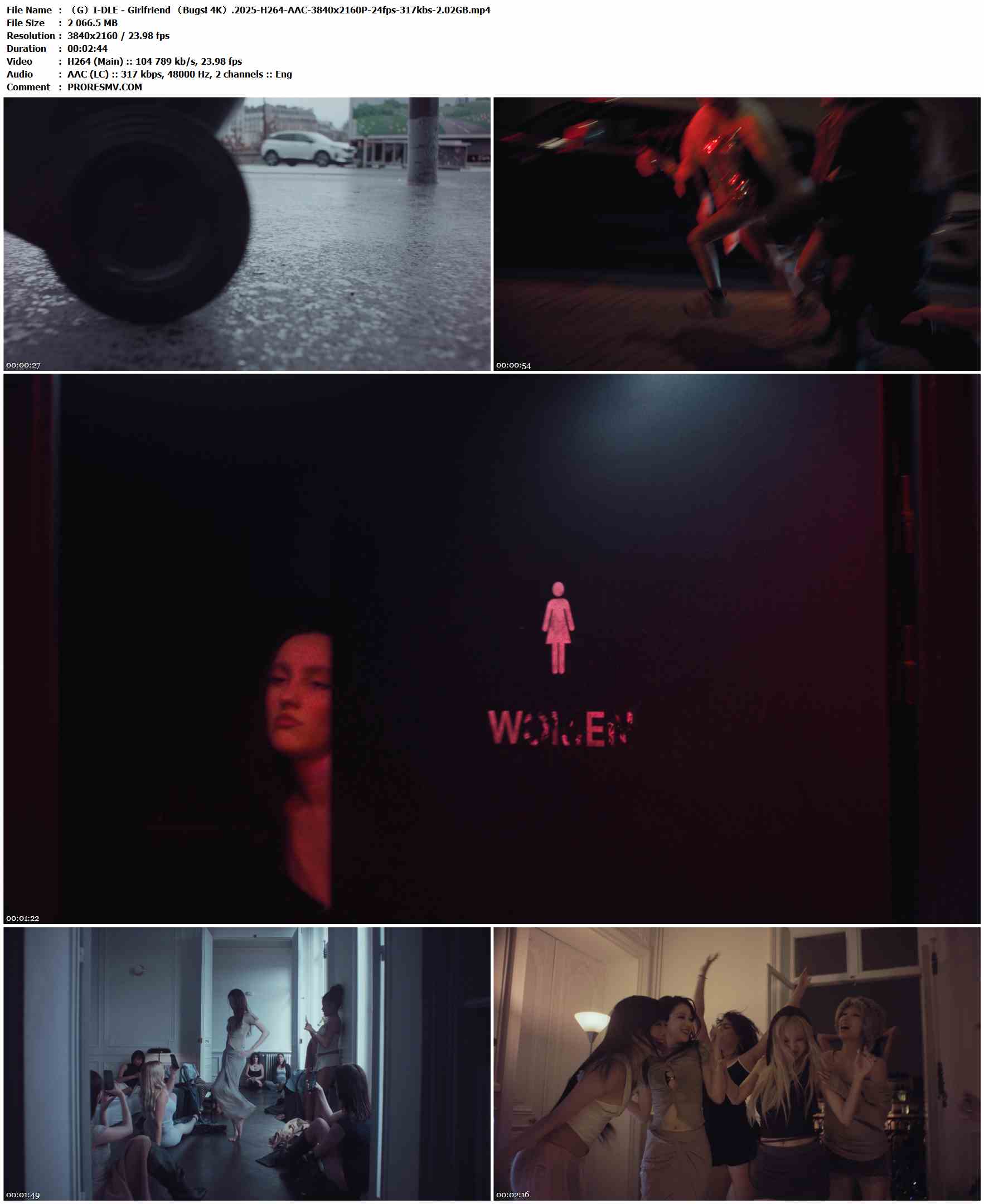 （G）I-DLE - Girlfriend （Bugs! 4K）.2025-H264-AAC-3840x2160P-24fps-317kbs-2.02GB官方MV_高清MV